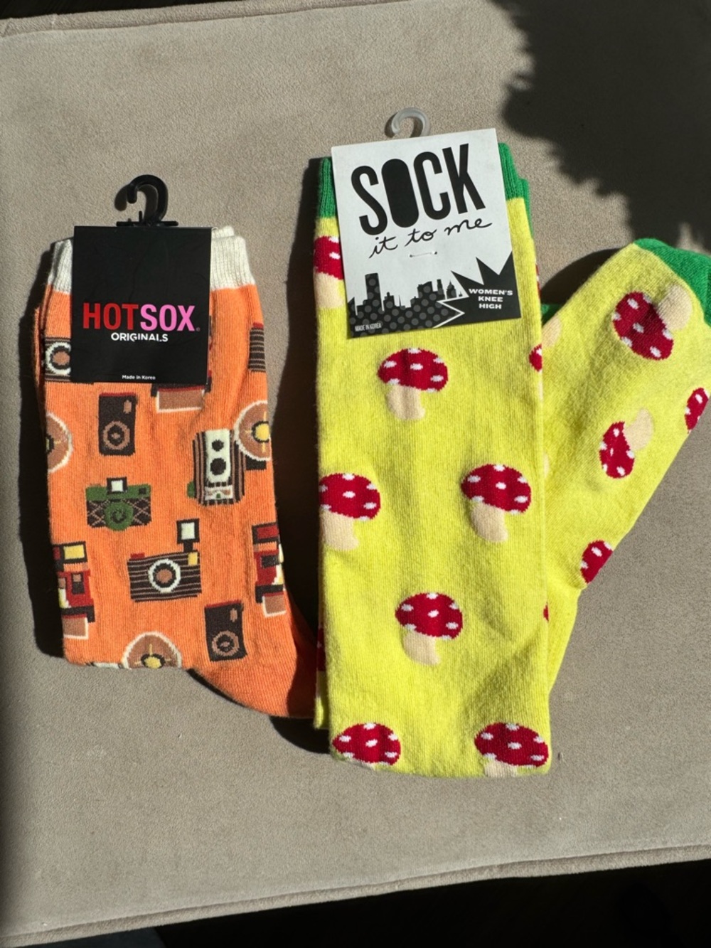NWT Set of 2: Hot Sox Crew Socks & Sock It to Me Knee High Socks